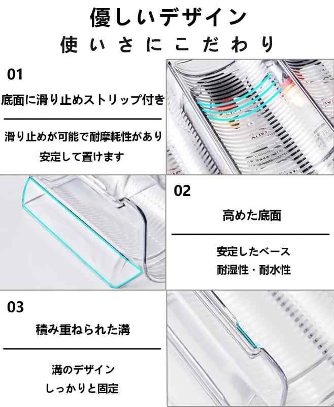 hengshao ワインラック 4個セット 冷蔵庫用 積み重ね式 ワイン シャンパン ボトル ホルダー スタンド 収納 ケース おしゃれ 衛生的 省スペース sofapotato-11096411 ソファポテト サンプル画像3