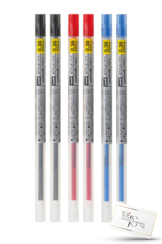 三菱鉛筆 ボールペン用 替芯 0.38mm UMR-109-38 uniballsigno ユニボールシグノ スタイルフィット リフィル【替え芯 黒2本, 赤2本, 青2本 】MITSUBISHIpencil STYLEFIT用 UMR10938 水性顔