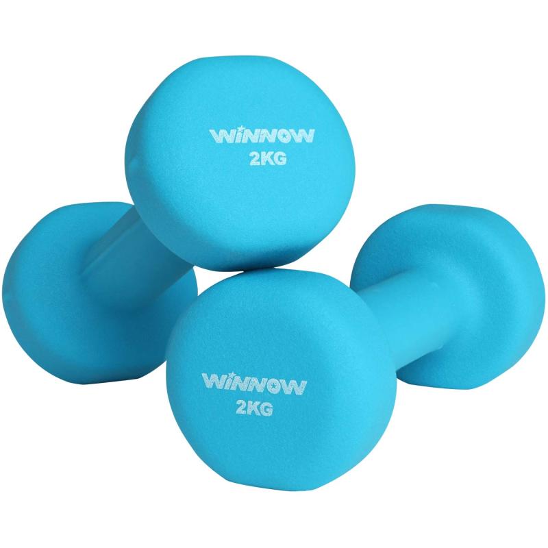 WINNOW ダンベル【2個セット1kg/2kg/3kg/4kg【 選べる4色】 筋トレダンベル、ホームジムダンベルセット 男女兼用