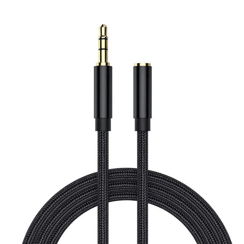 イヤホン 延長コード 3極/TRS 3.5mm オス-メス 金メッキ AUX 編み込み延長コード 多重シールド 元の音質を復元 スマートフォン/Android/パソコン/テレビ/モニター/ヘッドホン/PS4/MP3/スピーカーに対