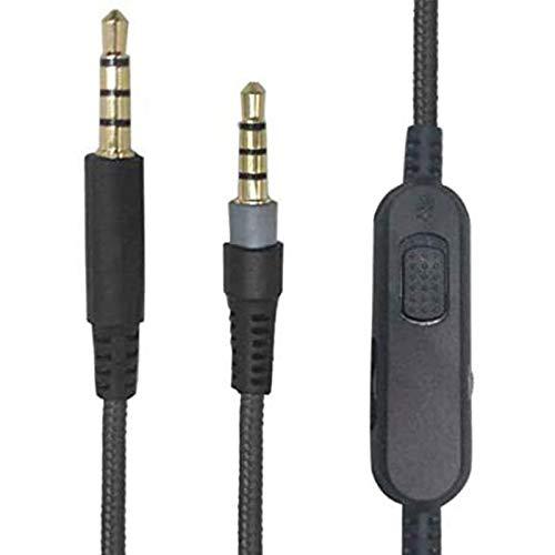 Twaxl Kingston HyperX Cloud Alpha S Cloud9 Editionゲーミングヘッドセット用3.5mm交換用ステレオオーディオケーブルゲームマイクマイク