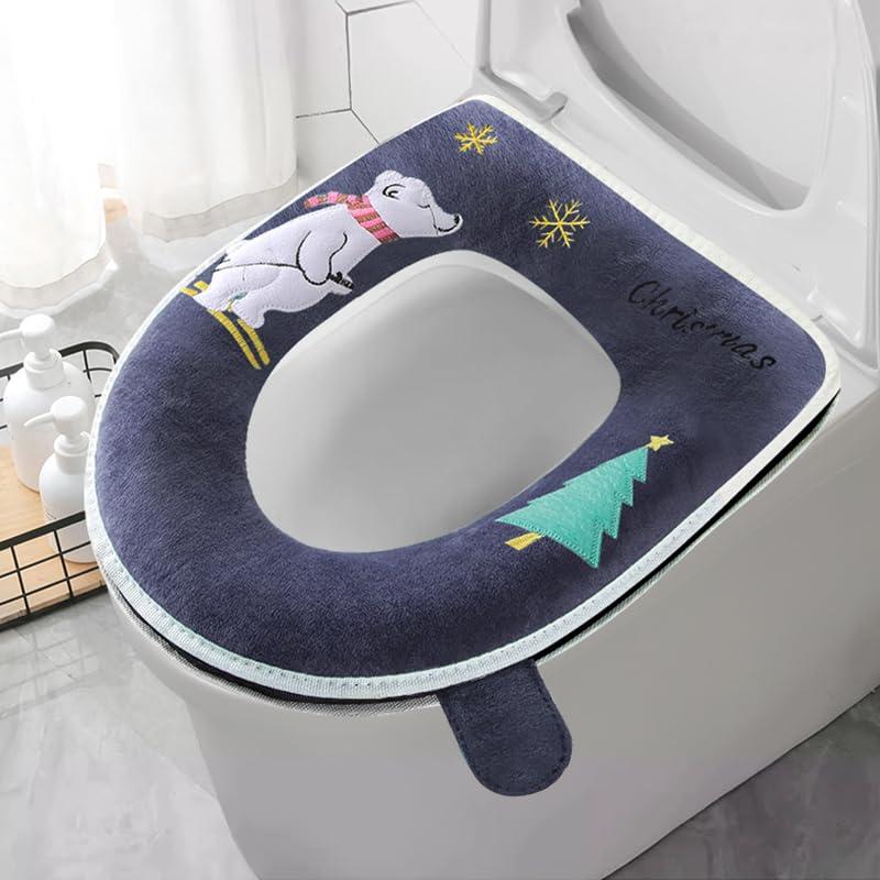 JOYSTECH 便座カバー 便座シート 便座マット トイレカバー ずれない ふんわりタイプ トイレ 厚手 暖かい ふわふわ 厚織り 柔らか 便器マット 伸縮性 防寒 抗菌 防臭 洗える 洗濯可能 通用型 カ