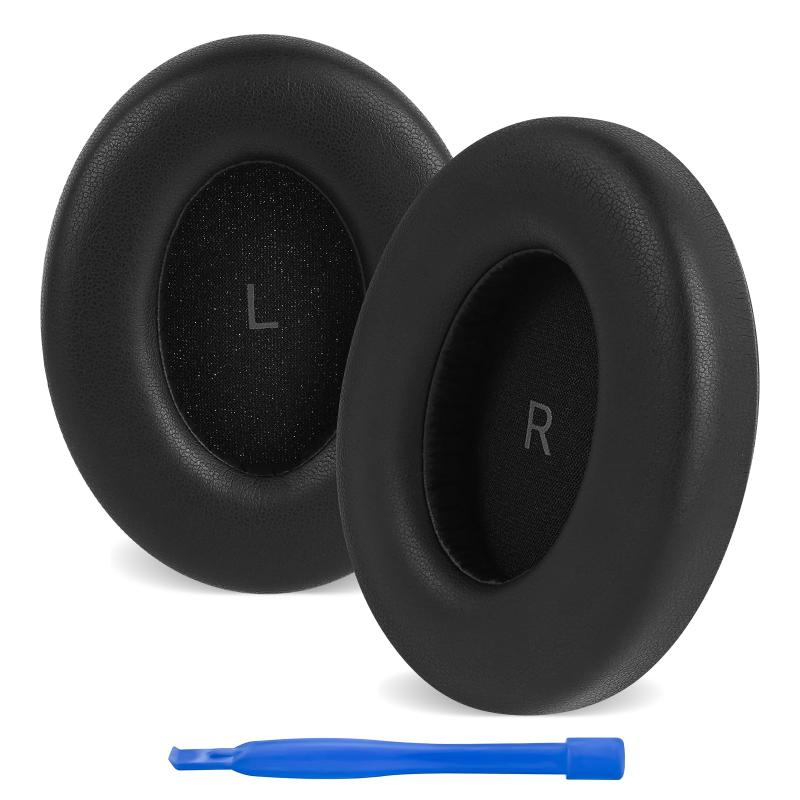 【送料無料】SOULWIT イヤーパッド イヤークッション Sennheiser ゼンハイザー Momentum 4 用 Over/Around Ear Wireless ヘッドホン 交換パッド プロテインレザー 高密度フォーム ヘッドパッド 色：グレー