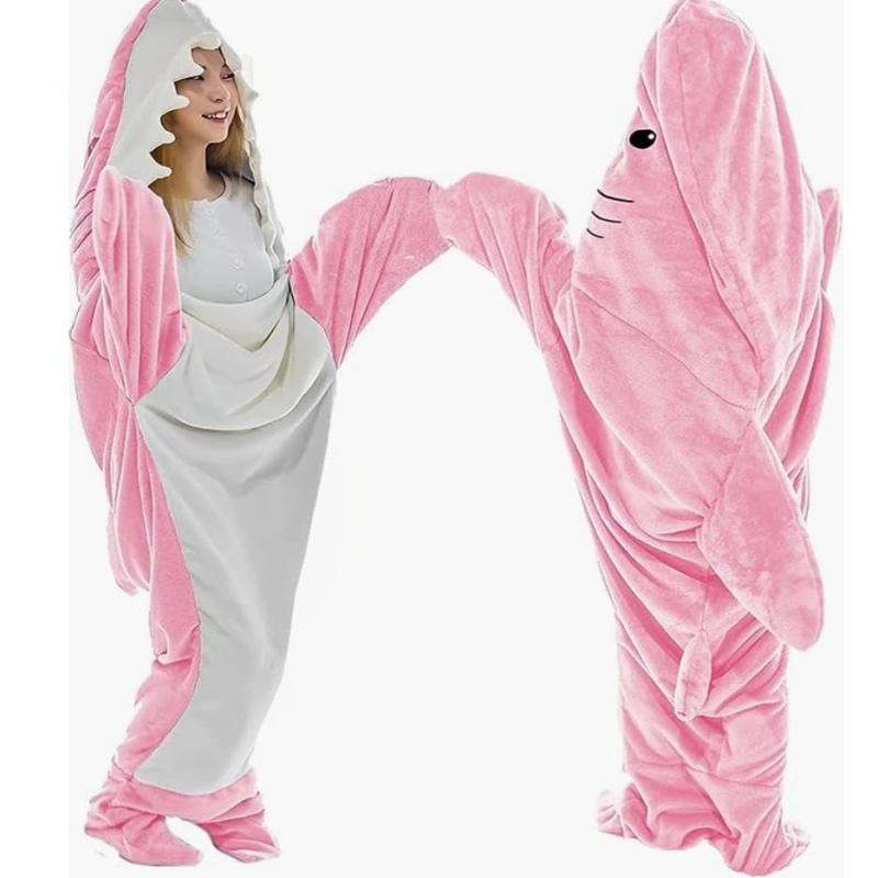 サメ 寝袋 サメ パジャマ shark blanket 着る毛布 シャークブランケット サメ グッズ サメ ぬいぐるみ アニマルブランケット 寝袋 大人用サメウェアラブルブランケット 寝袋 昼寝毛布 防寒 お昼