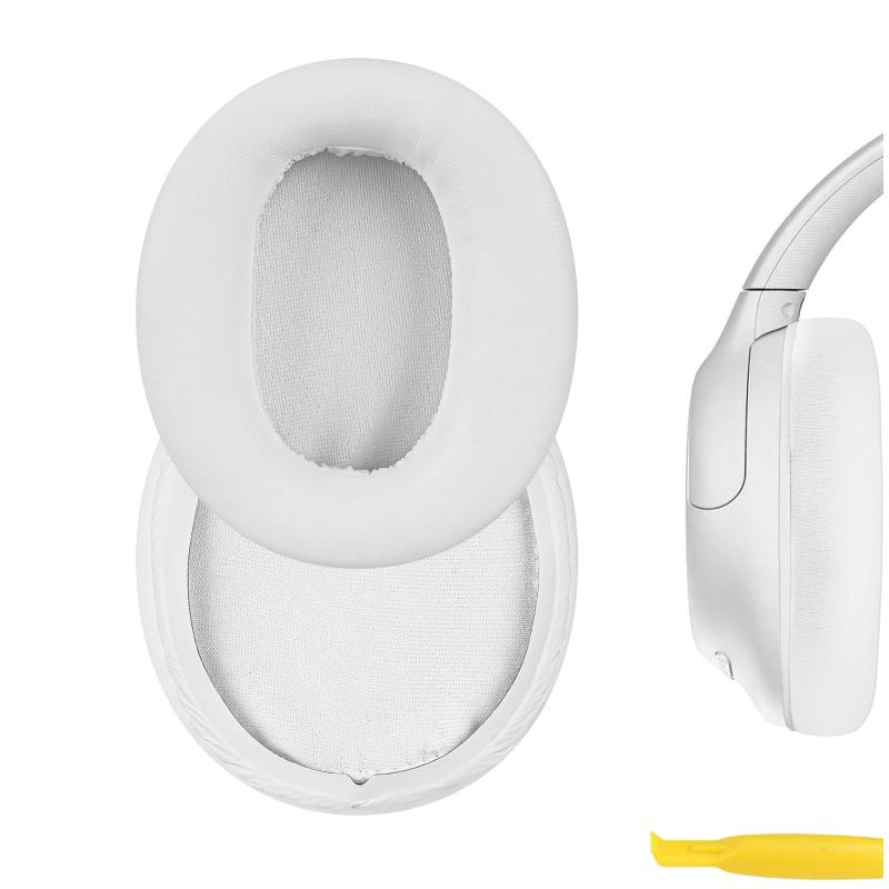Geekria イヤーパッド互換性 パッド ソニー Sony WH-CH700N/ CH710N/ CH720N ヘッドホンに対応 パッド イヤー/イヤーカップ プロテインレザー (白)