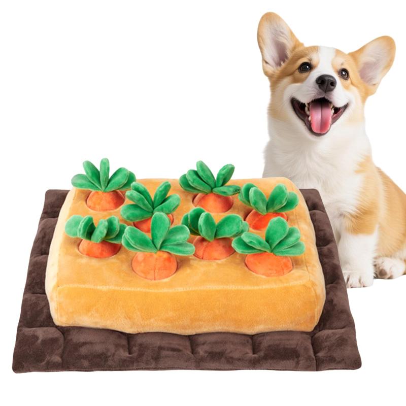 にんじん畑 犬 おもちゃ にんじん収穫隊 ノーズワークマット 知育玩具 ペット用品 犬用品 噛む おもちゃ 運動不足 ストレス解消 家の破壊防止対策 人参8個
