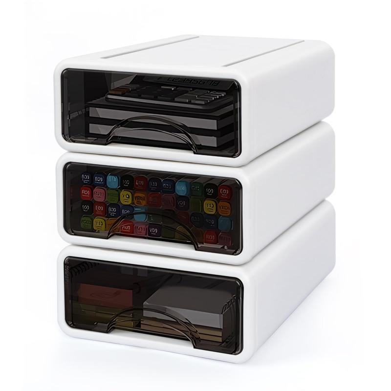 YGORTECH 収納ケース 小物入れ引き出し レターケース 収納ボックス A4/B5 書類ケース 小物入れ 小物整理収納 文房具収納 小物収納 引き出し 積み重ね可能 卓上整理整頓 片付き オフィス収納 デ