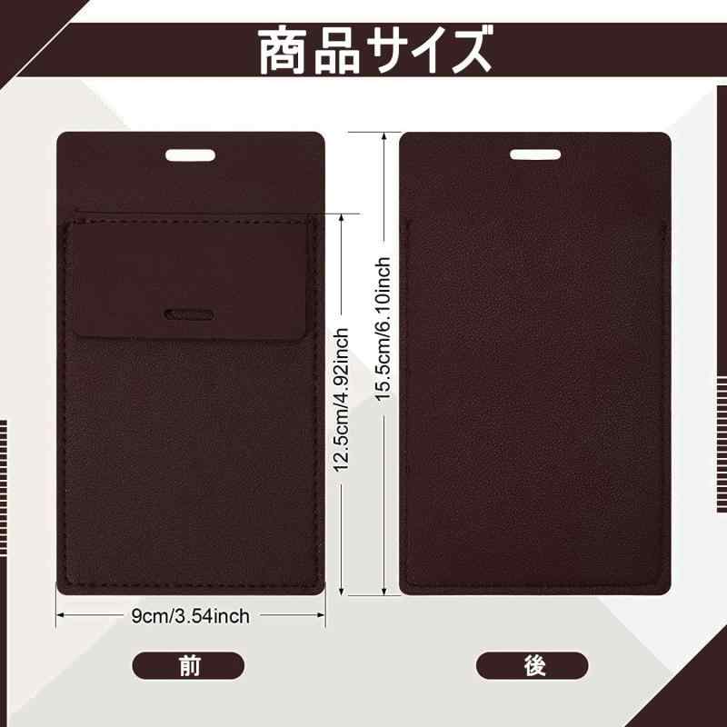 胸ポケット用ペンケース,ペンケース 胸ポケット用 PUレザー ポケットプロテクター・ガード ワイシャツ 白衣 インク漏れ・汚れ防止 2枚セット 3