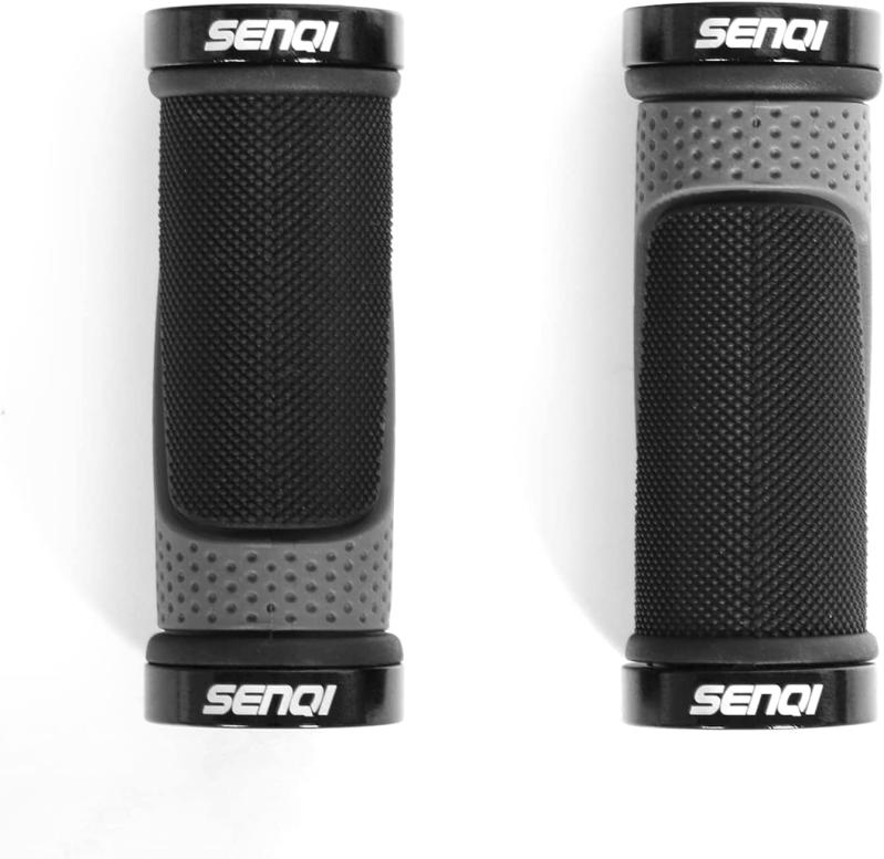 S SENQI 自転車グリップ ハンドルグリップ 滑り止めゴム製 軽量 MTB BMX マウンテンバイク 折りたたみ式自転車 クロスバイクに対応 130mm&90mm 内径22.2mm