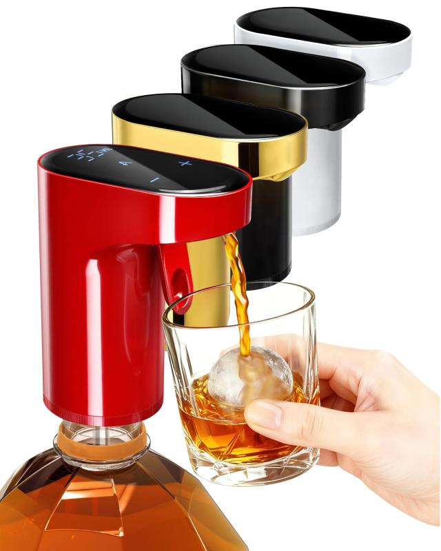 Redsack ウイスキー ポンプ 4L・2.7L瓶対応 電動 定量調整可（1~999ml） 計量ディスペンサー お酒ポンプ 充電式ワインデカンター ポアラー 自動ワインエアレーター ウイスキーサーバー デジタル sofapotato-11234123 ソファポテト サンプル画像3