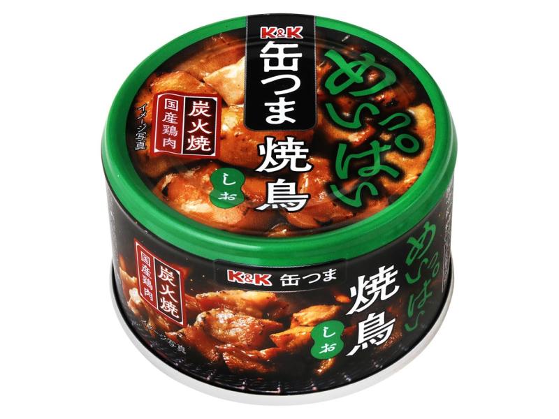 国分 K&amp;K 缶つま めいっぱい焼鳥炭火焼 塩 135g