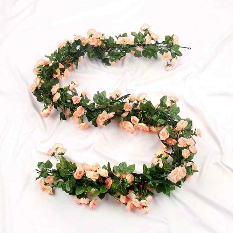 desikaky バラ ガーランド 2本入 138輪花 薔薇 手作り花輪 ローズ 花園装飾 吊り下げ シルクフラワー インテリア 結婚式の小物 パーティー飾り プロポーズ キッチン オフィス バレンタインデー sofapotato-11260106 ソファポテト サンプル画像3