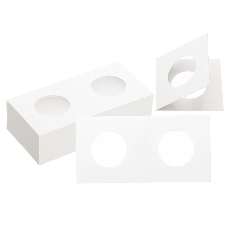 Other - PATIKIL 2 x 2 コインフリップ 100個 26.5 mm ダンボールコインホルダー ペーパーコインホルダー コイン収集 コレクター用 ホワイト