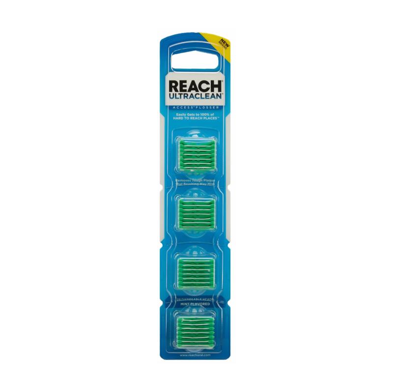 Listerine Ultraclean Access Flosser Refill Pack with 28 Disposable Heads, Mint-Flavored (6 Packs) by Johnson and Johnson [並行輸入品