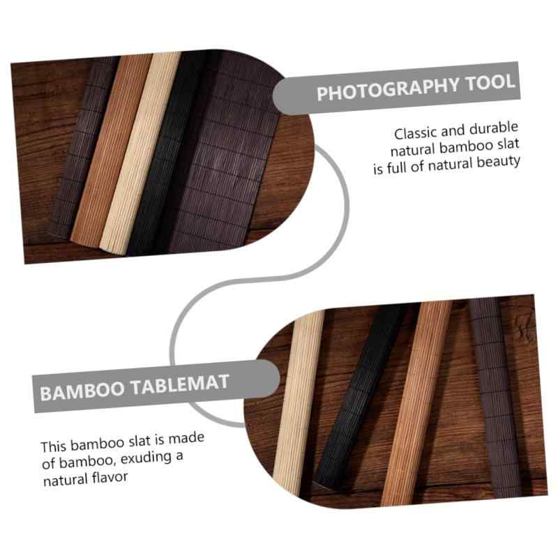 Abaodam 竹製ランチョンマット 15.75×11.81インチ 軽量ナチュラル竹 茶道用プレースマット 写真背景用スラット 自然素材テーブル装飾 sofapotato-11263384 ソファポテト サンプル画像3