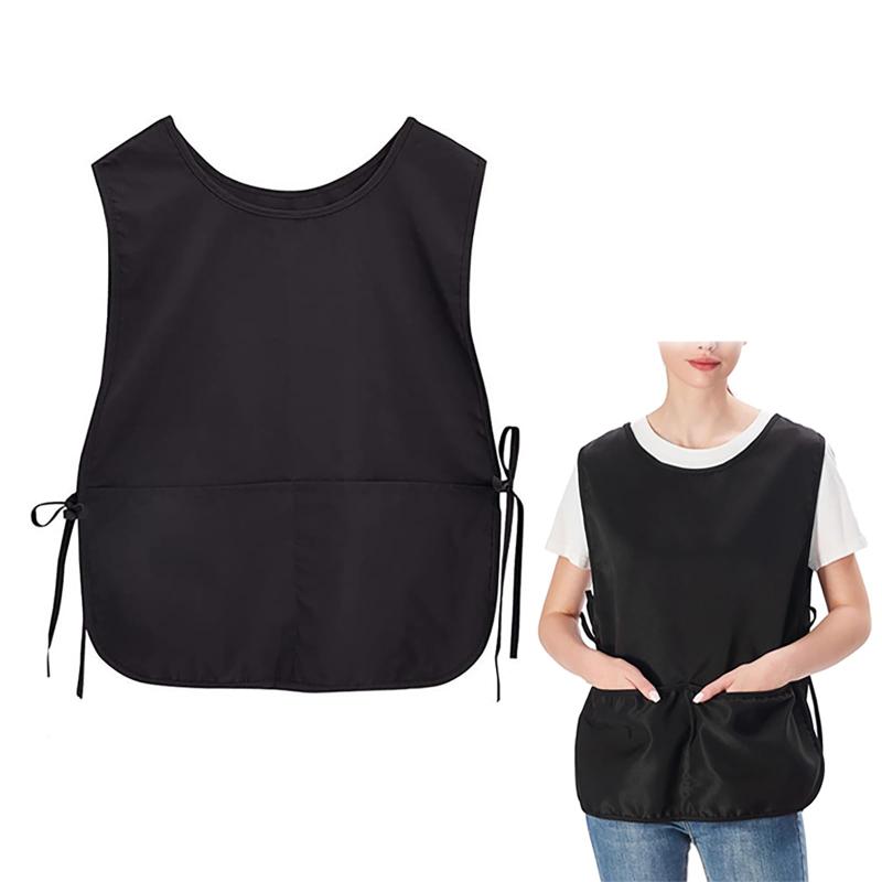 [ZHEJIA] Round Apron, Work Apron, Unisex, Water-Repellent, Stylish, Lightweight, Quick-Drying, Short Length, Large Capacity Pockets, Easy to Put On and Take Off, Suitable for Childcare Workers, Caregivers, Cafes, Hairdressers, Camping, and Outdoor Activities