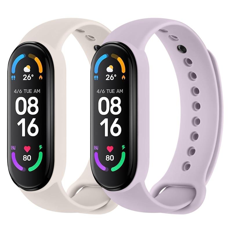 [ATUP] コンパチブル Xiaomi Mi Band 5 / Xiaomi Mi Band 6 バンド 替えベルト 柔らかい シリコン製 交換ベルト 対応 Mi band 6 / Mi band 5 スマートバンド