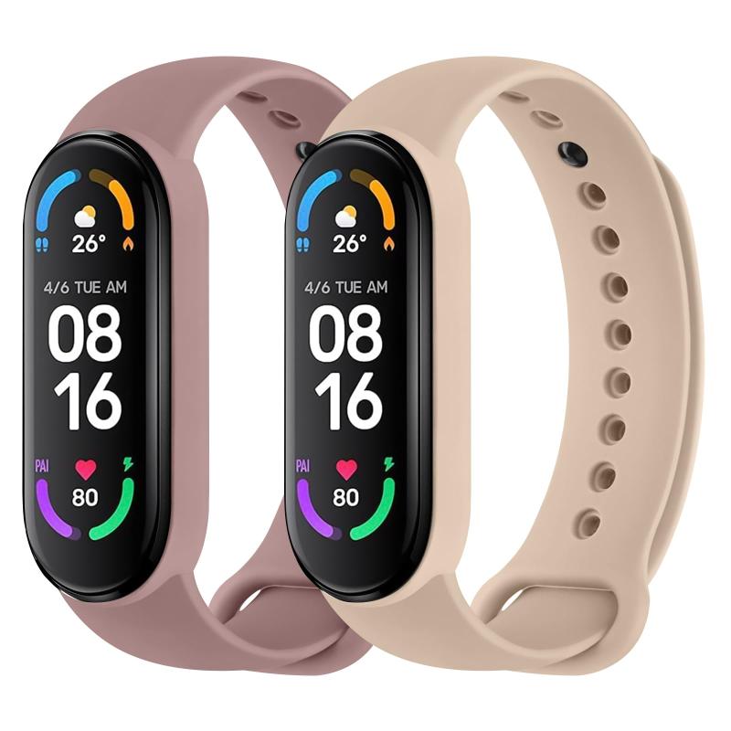 [ATUP] コンパチブル Xiaomi Mi Band 5 / Xiaomi Mi Band 6 バンド 替えベルト 柔らかい シリコン製 交換ベルト 対応 Mi band 6 / Mi band 5 スマートバンド 2