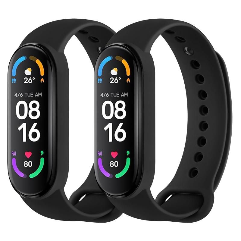 [ATUP] コンパチブル Xiaomi Mi Band 5 / Xiaomi Mi Band 6 バンド 替えベルト 柔らかい シリコン製 交換ベルト 対応 Mi band 6 / Mi band 5 スマートバンド 3