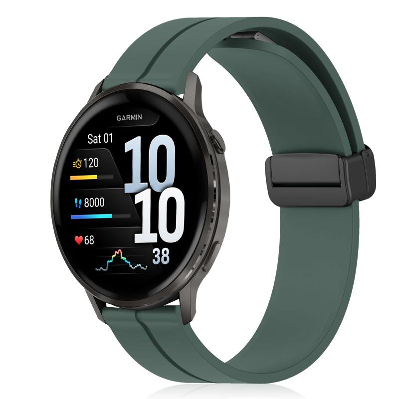 Rakuten - [RicYeel] 22mm 磁気付き シリコンバンド Garmin Venu 4 3 2 45mm/Vivoactive 4 対応 交換ベルト マグネット付き 装着簡単 柔らかい ストラップ 替えベルト Garmin Forerunner 265/25