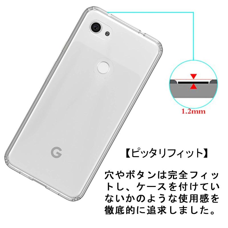 Google Pixel 3a ケース クリア PRODELI Google Pixel 3a カバー 薄型 Google Pixel 3a バンパー 耐衝撃 カメラ保護 感 2