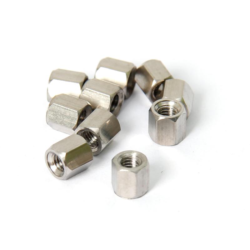乐天商城 - Increased Fire ステンレススチール 六角ナット M3 長さ5mm 10個入り ロッドカップリングナット スタッドコネクタファスナー シルバートーン
