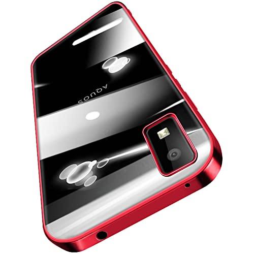 AQUOS wish3 ケース SH-53D カバー クリア スマホケース 透明 薄型 耐衝撃 メッキ加工 TPU ストラップホール付き アクオス wish3 カバー