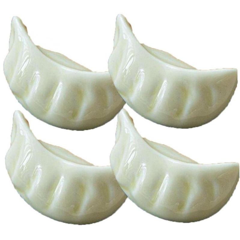 箸置き 水餃子 ギョウザ おもしろ 食器 雑貨 贈り物 4.7x2x2.5cm 4個入 sofapotato-11155810 ソファポテト パッケージ画像