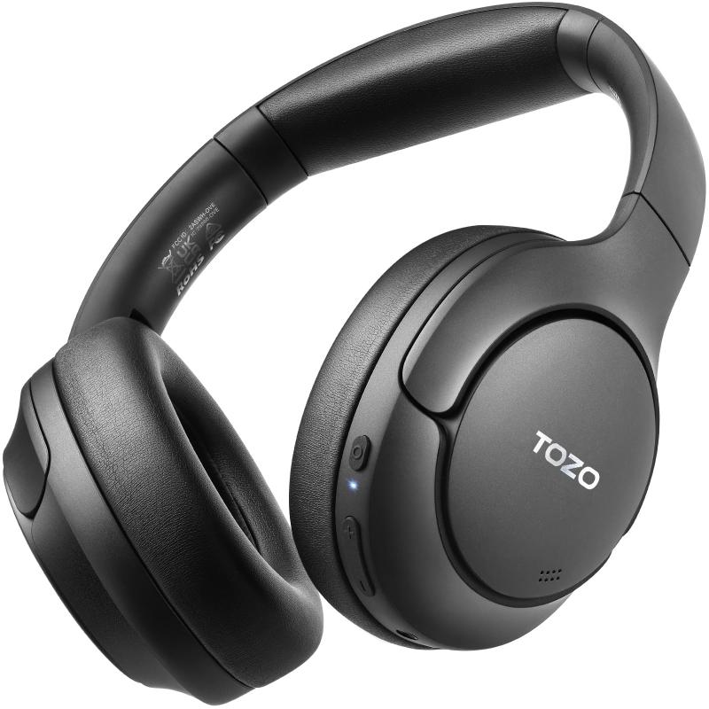 TOZO HT2 ワイヤレスヘッドホン Hi-Res Audio(有線ハイレゾ) 40mm ダイナミックドライバ 密閉型 折り畳み式 軽量 Bluetooth5.3 無線 AUX有線接続 最大38dBのノイズを低減ノイズキャンセリングヘッドホン