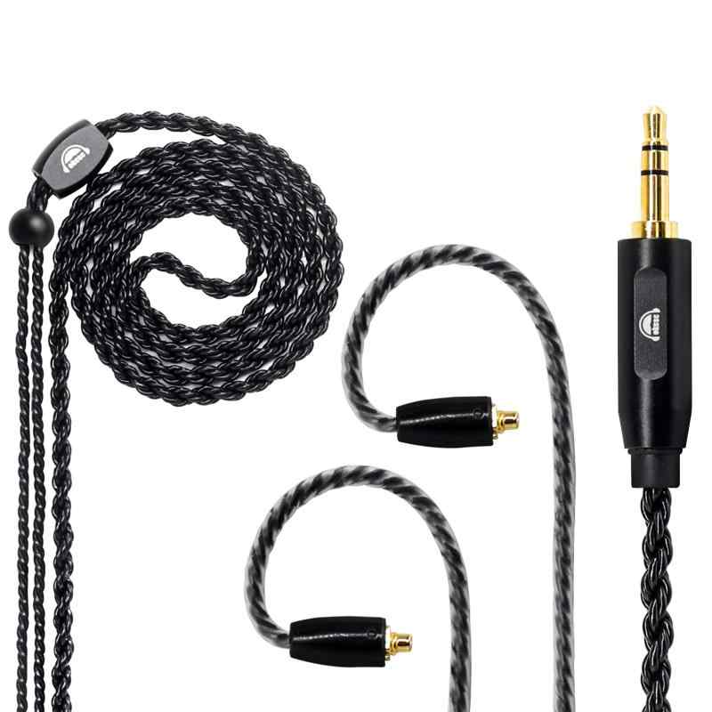OKCSC MMCX リケーブル イヤホンケーブル SEシリーズ用 交換用 マイクなし 6芯