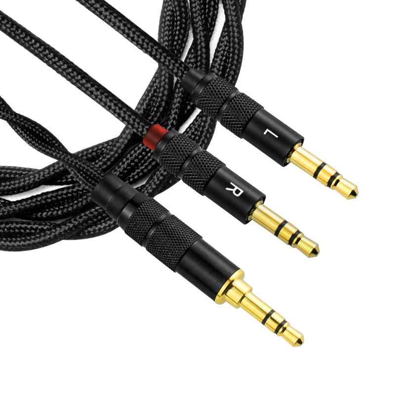 cooyin イヤホン・ヘッドホンリケーブル 3.5mm(3極)⇔3.5mm(3極)*2 ステレオミニ 銀...
