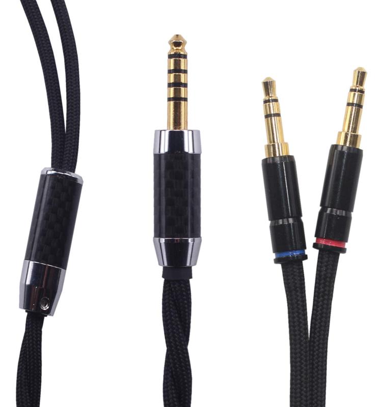 KK CABLE NK-A HIFI 4.4mm バランスオス-2 x 3.5mmバージョン アップグレードケーブル 交換用ケーブル, Hifiman HE-4xx, Arya SE, HE 6SE, Ananda, Monoprice M1070, B