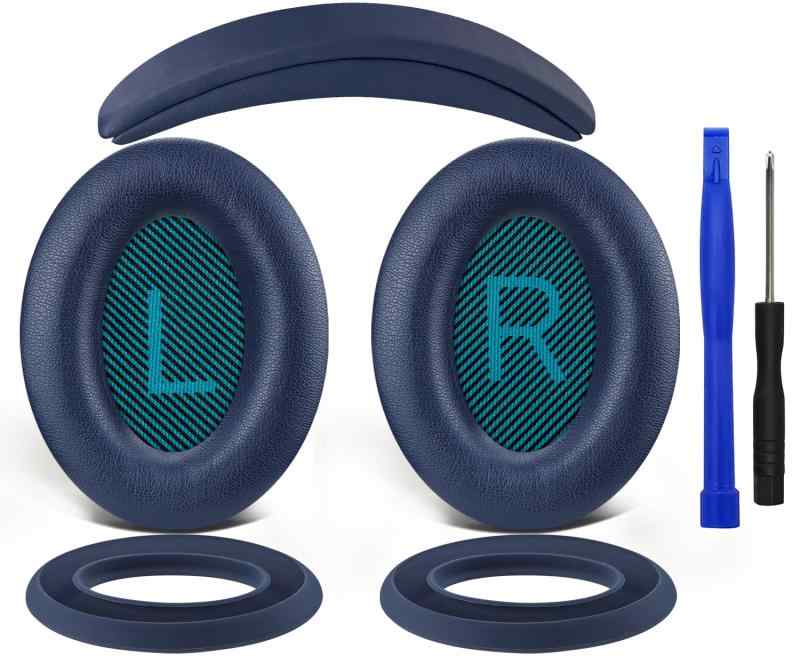 SOULWIT イヤーパッド + ヘッドバンド + イヤーパッドカバー for Bose QuietComfort 25 (QC25) 用 ヘッドセット 交換 キット ヘッドホン 替え パッド 劣化防止 クッション