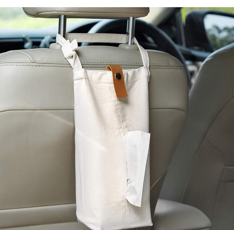 JYeew ティッシュケース 吊り下げ 壁掛け 居間車内キッチンバスルーム用 ティッシュボックス 約12X1X28cm [3]