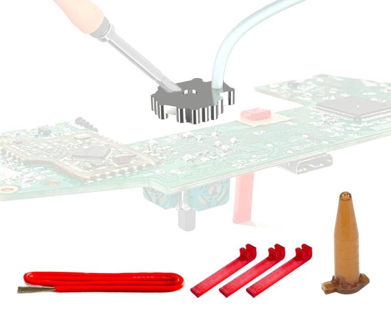ElecGear ジョイスティック用はんだ除去キット、はんだごてでコントローラ PCB からアナログスティックをはんだ除去します、PC/PS5/PS4/Xbox/Switch Proの交換用サムスティックJoystick用の修復ツール