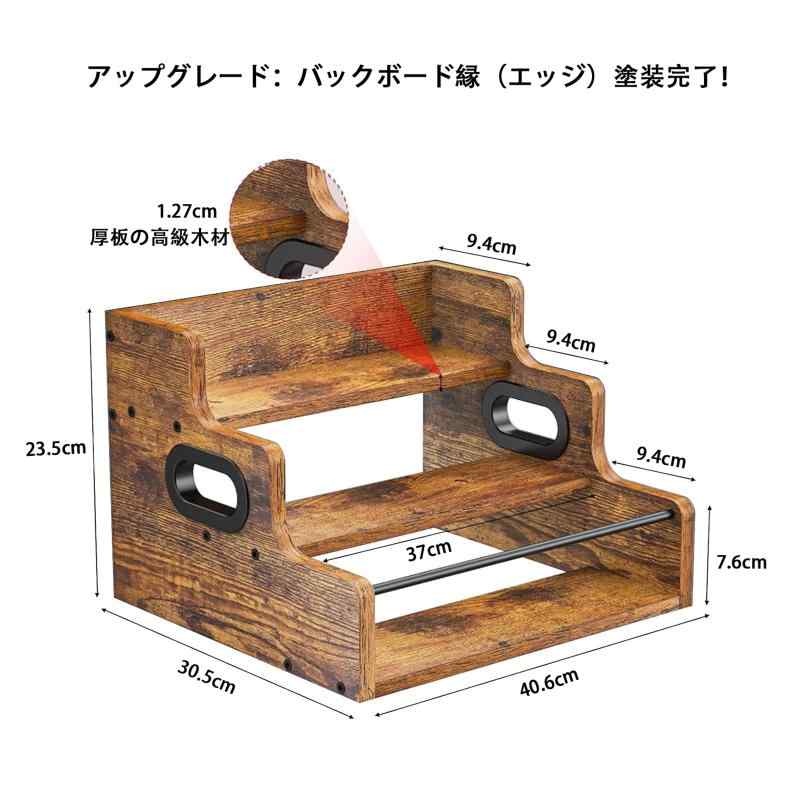 JCSZJSWK 酒棚 3段 ディスプレイラック 幅40cm ボトル収納 カウンター用 sofapotato-11223897 ソファポテト サンプル画像2