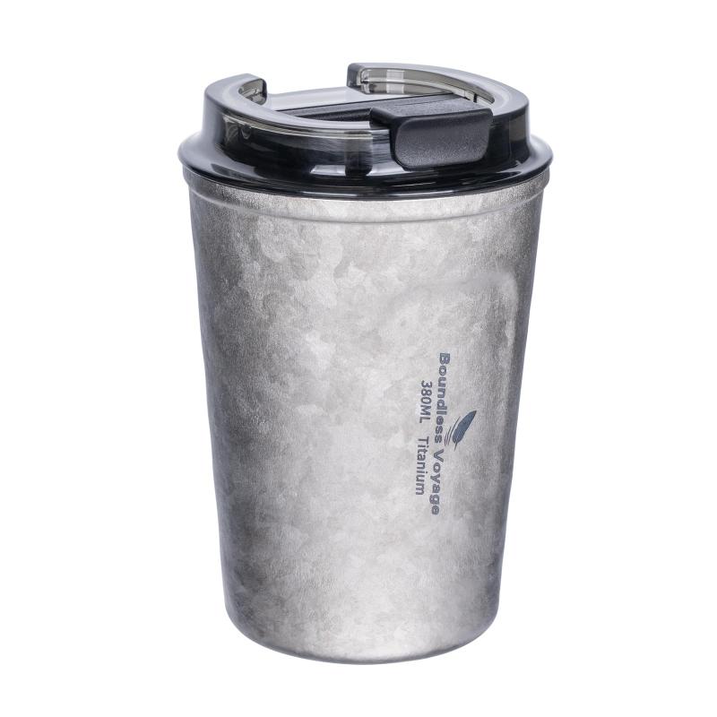 Boundless Voyage チタン製 タンブラー 真空断熱 カップ 保温保冷 380/500ml おしゃれ 蓋付き 密閉 車用タンブラー ホームオフィス コーヒーカップ 持ち運び 釣り 遠足登山 アウトドア キャンプ用品