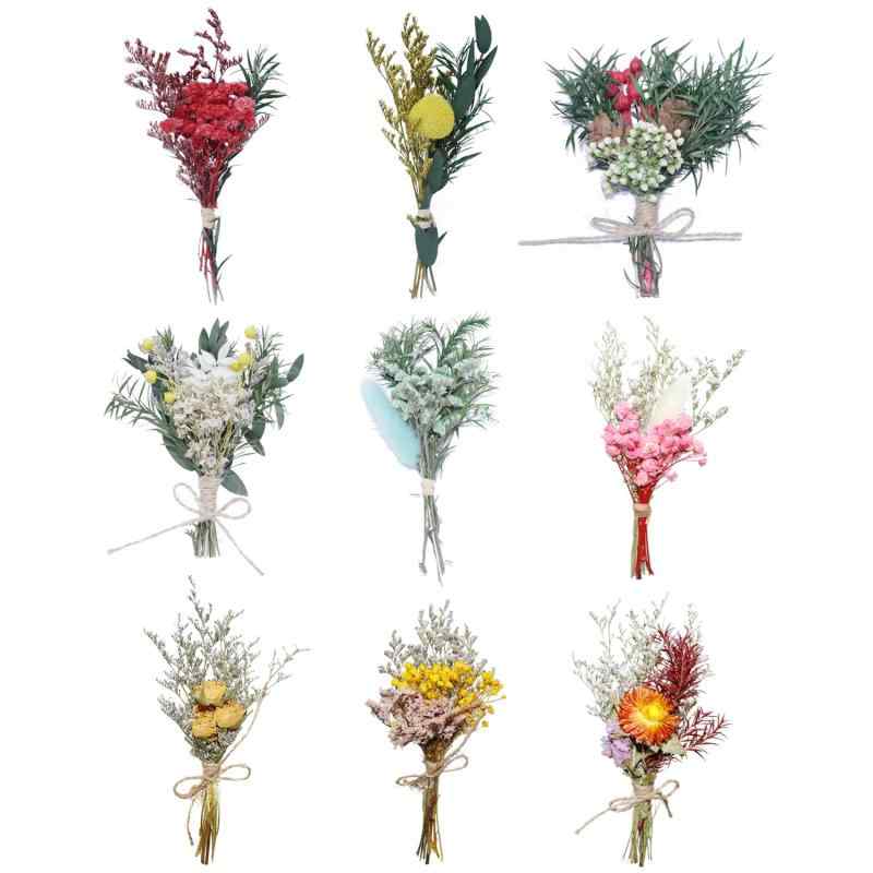 TooGet 9Pcs ミニ乾燥花束 本物の小さなボホの花束 DIY工芸のための自然乾燥花 ケーキ ギフト パッケージ 結婚式装飾と家装飾