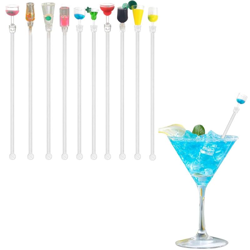 Rakuten - Liroyal マドラー 攪拌棒 ロングマドラー (10本セット) 23cm カクテル コーヒー 飲物 ホーム ホテル レストラン バー カフェ用