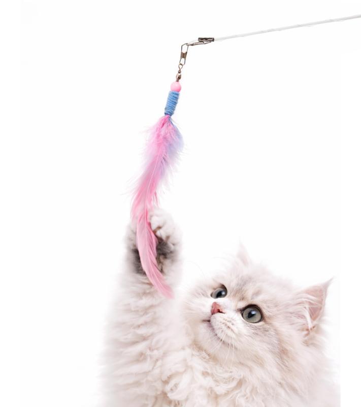 Serviteur 猫じゃらし 猫 おもちゃ 鈴付き 頑丈 釣り糸