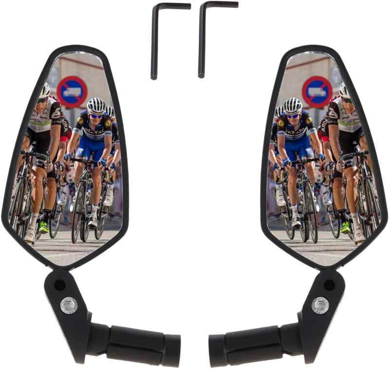 Etermeta 自転車バックミラー 二個セット 16-22mmハンドル適用 360°調整可能 サイ...