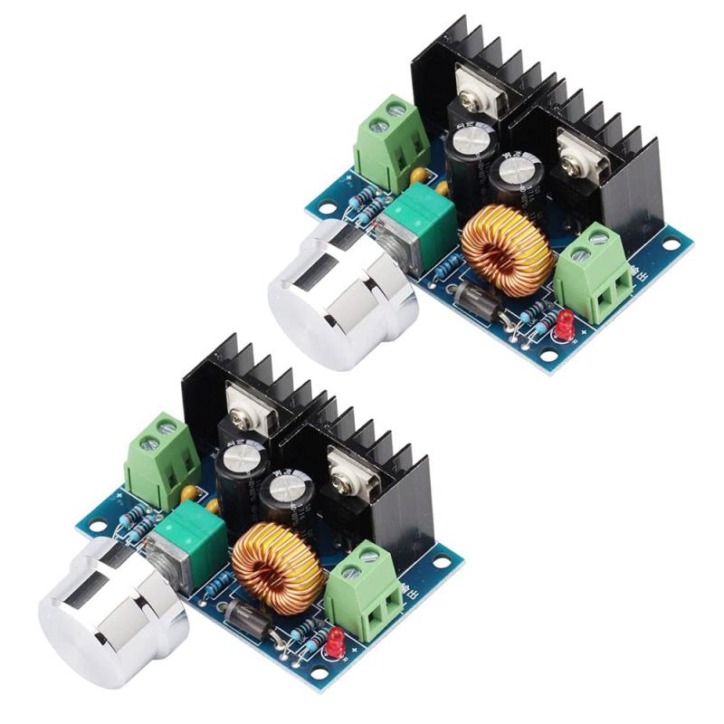 KKHMF 2個 XL4016E1 DC 4-40V～DC 1.25-36V 8Aバックコンバータ電圧レギュレータ36V 24V 12V～5V高電力効率降圧コンバータ電源【製品名】DC-DC 降圧モジュール XL4016E1 ハイパワー DC 電圧レギュレーターボード 8A。【パラメーター】電圧調整モード：PWM変調;入力電圧：DC 4-40V;出力電圧：DC 1.25-36V;最大電流：8A（ファンを追加し、長期間使用する場合は5A以下にしてください）;最大出力：200W;変換効率：94％;ング周波数：180KHz。【二重整流】レギュレータは、XL4016ング電圧レギュレーション・チップとMBR10200ダブル・レクチファイを組み合わせて,最大入力電圧は40V,で連続調整可能です。【注】最大出力電流は最大8Aまで可能で、この最大電流でファンを使用する必要があります。 長期使用には5A以内の電流を使用することを推奨します。【複数の保護】過電流保護、過熱保護および短絡保護など。 この電圧レギュレータは変換効率が最大94％で、180KHzのング周波数を備えています。