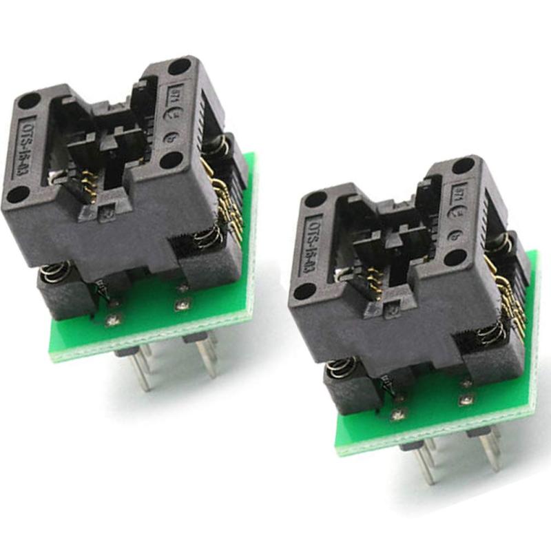 Hailege 2個セット SOIC8 SOP8 to DIP8 EZ Programmer Adapter Socket Converter Module with 150mil Wide-body Seat Programmer Adapter So