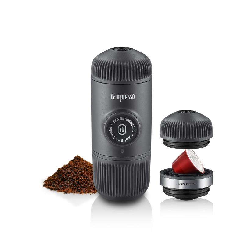 WACACO手動エスプレッソ携帯コーヒーNanopressoとNSアダプターセット(コーヒーパウダーやコーヒーカプセルに使用できます)