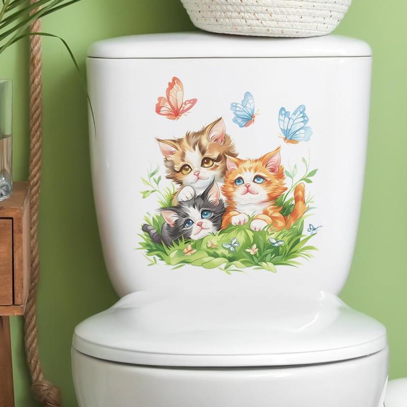 ウォールステッカー トイレ 便器 ステッカー かわいい動物 猫 うさぎ 鳥 蝶 植物 花 緑の藤 diy の飾り 防水 に貼るシール はがせる おしゃれ 北欧 トイレタンク 蓋 飾り 29*29cm*1枚【ウォールステッカー サイズ】貼った後の寸法約29cm*29cm、頂いた商品のサイズ：29cm×29cm×1枚【 素材】高品質のウォールステッカーは、 PVC素材、耐久性のある高級素材です、防水性、色が長持ちし,色あせません、背中の接着剤は技術的に進化しました、環境に優しく無毒無臭、子供の健康には影響しません【操作簡単】まずはじめに、背中のフィルムを剝がします、トイレのふたに貼っておき、中に入っている泡を追い払うように気をつけてください。【貼る場所】トイレ、便器に貼るシール、トイレ 蓋 シール、トイレの飾り、トイレの壁に貼るシール、幼稚園 保育園 子供部屋、トイレ 蓋、壁、窓ガラス、木のドアなどです滑らかで平らで乾燥したほこりのない表面ならどこでも使用できます【アフター】当店は専門の工場の加工店で、本物をして、お祭りや季節に合わせてデザインを変えていますので、店内に入ってお好みのデザインをお選びください、問題があったらすぐにメールを送って疎通して、きっとあなたに満足なショッピング体験を与えます
