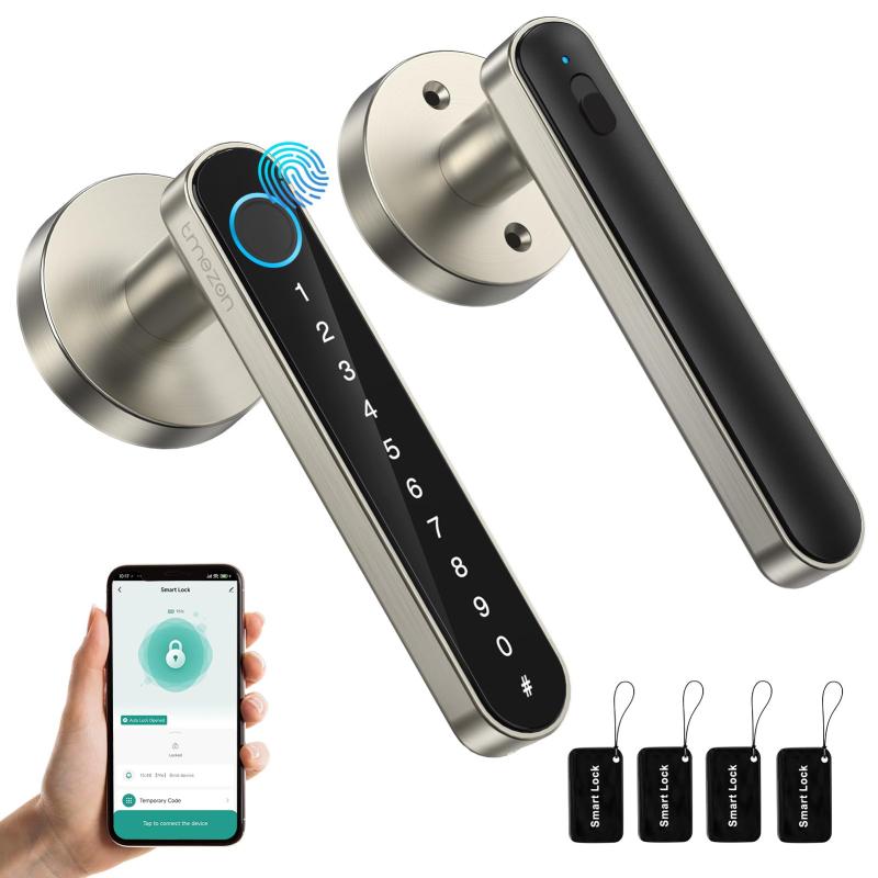 TMEZON Smart Door Lock, Fingerprint Smart Lock for Front Door