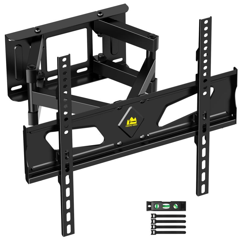 FORGING MOUNT テレビ壁掛け金具 26-65型LCD/LED対応 中型壁掛けテレビ金具 耐荷重45kg tv壁掛け金具 かべかけ金具フルモーション式 前後＆左右&amp;上下多角度調節 VESA400x400mm 水平器、ケーブルカバ