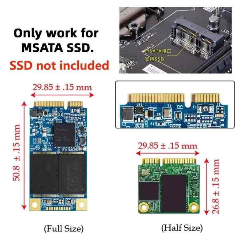 ソファポテトのM.2 NGFF B / Mキーから50mmミニPCI-E mSATA 18 + 8 SSDハードディスクPCBA｜アングル2