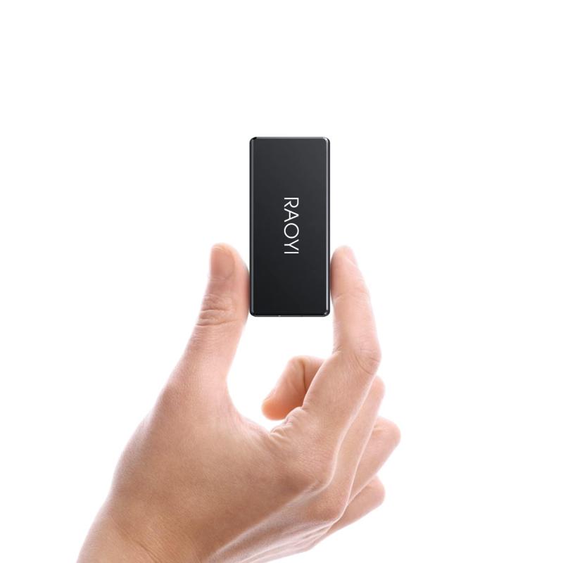 RAOYI 外付けSSD USB3.1 Gen2 ミニポータブル 転送速度550MB/秒(最大) Type-C対応 PS4/ラップトップ/X-box適用 超小型・超高速 耐衝撃 防滴 黒
