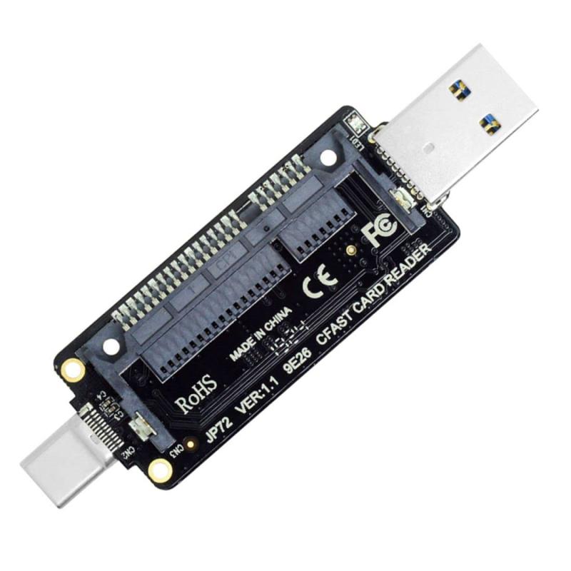 'Chenyang CFast Card Reader CFast to USB-C USB3.0 &amp; SATA Card Adapter 2.5'' Case SSD HDD for PC Laptop'